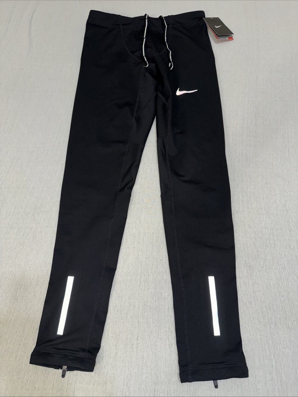 Nike Dri-Fit Tech Tights Running Pants Reflective Zip Ankle 642827-010 Men S NWT